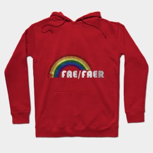 Grunge LGBT+ Pride - Fae/Faer Pronouns Hoodie